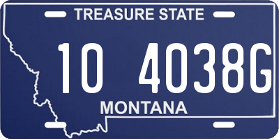 MT license plate 104038G