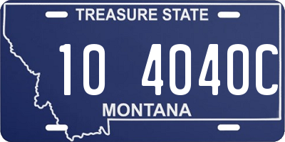 MT license plate 104040C