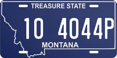 MT license plate 104044P