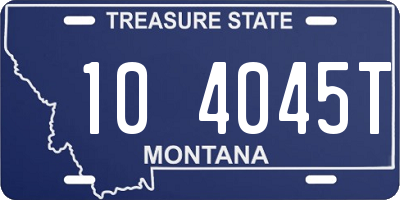 MT license plate 104045T