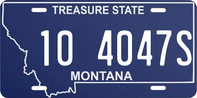 MT license plate 104047S