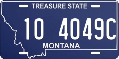 MT license plate 104049C