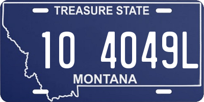 MT license plate 104049L