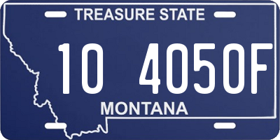 MT license plate 104050F