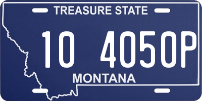 MT license plate 104050P