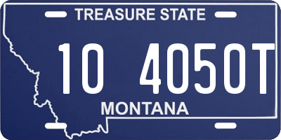 MT license plate 104050T