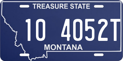 MT license plate 104052T