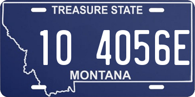 MT license plate 104056E