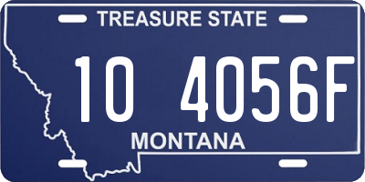 MT license plate 104056F