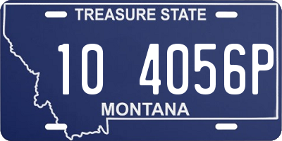 MT license plate 104056P