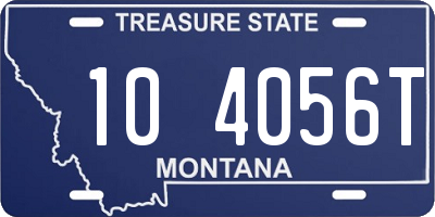 MT license plate 104056T