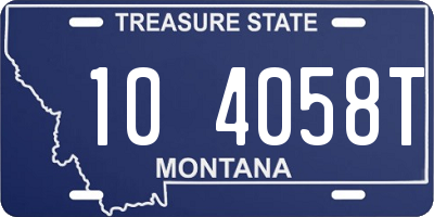 MT license plate 104058T