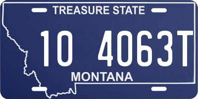 MT license plate 104063T