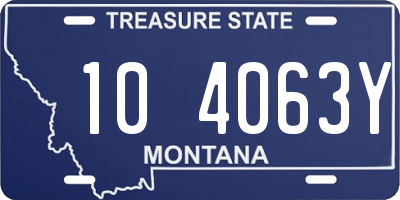 MT license plate 104063Y