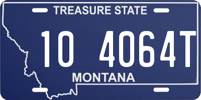 MT license plate 104064T