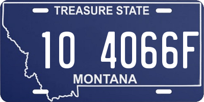 MT license plate 104066F