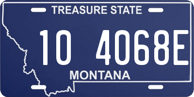 MT license plate 104068E