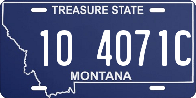 MT license plate 104071C