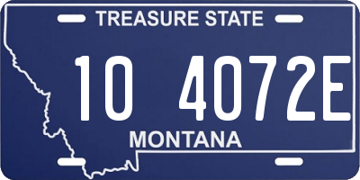 MT license plate 104072E