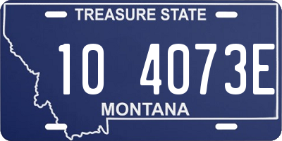 MT license plate 104073E