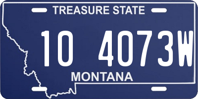 MT license plate 104073W