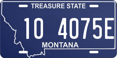 MT license plate 104075E