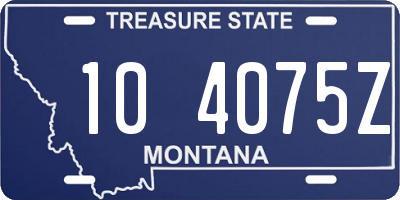 MT license plate 104075Z