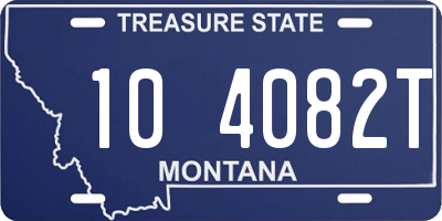 MT license plate 104082T