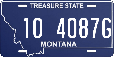 MT license plate 104087G