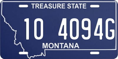 MT license plate 104094G