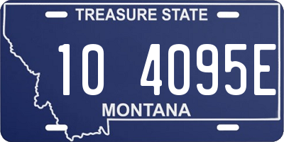 MT license plate 104095E