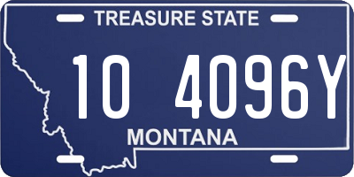 MT license plate 104096Y