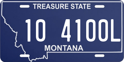 MT license plate 104100L