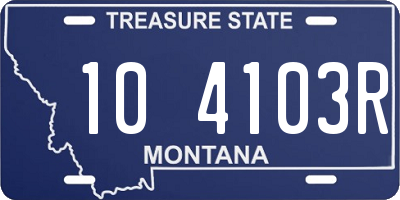 MT license plate 104103R