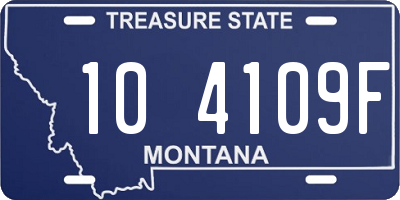 MT license plate 104109F