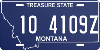 MT license plate 104109Z