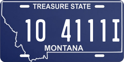 MT license plate 104111I