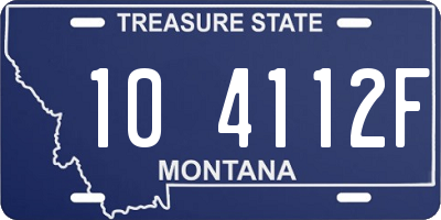 MT license plate 104112F