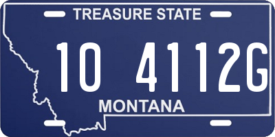 MT license plate 104112G