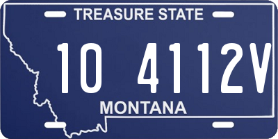 MT license plate 104112V