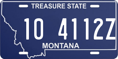 MT license plate 104112Z