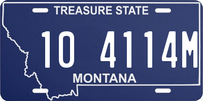 MT license plate 104114M