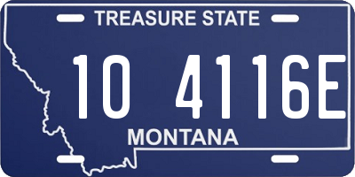 MT license plate 104116E