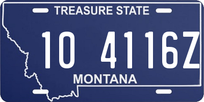 MT license plate 104116Z