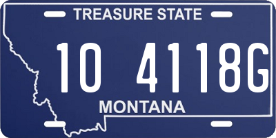 MT license plate 104118G