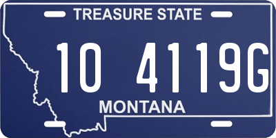 MT license plate 104119G