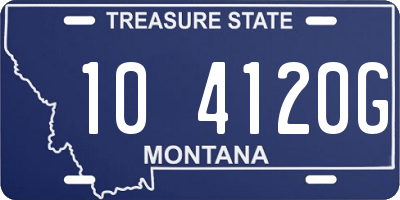 MT license plate 104120G