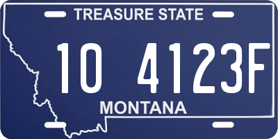 MT license plate 104123F