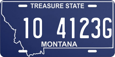 MT license plate 104123G