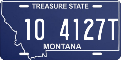 MT license plate 104127T